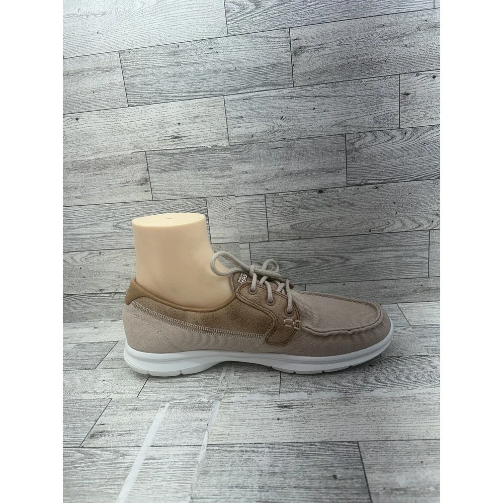 Skechers Go Walk Shoes Womens Size 7.5 Canvas Boat‎ Deck Comfort 14416